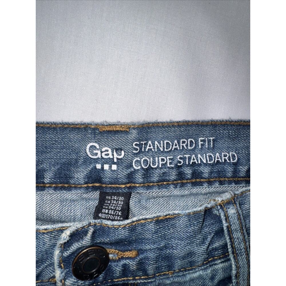 Gap Standard Fit Coupe Standard Mens 34x30 Medium Wash - Picture 4 of 11